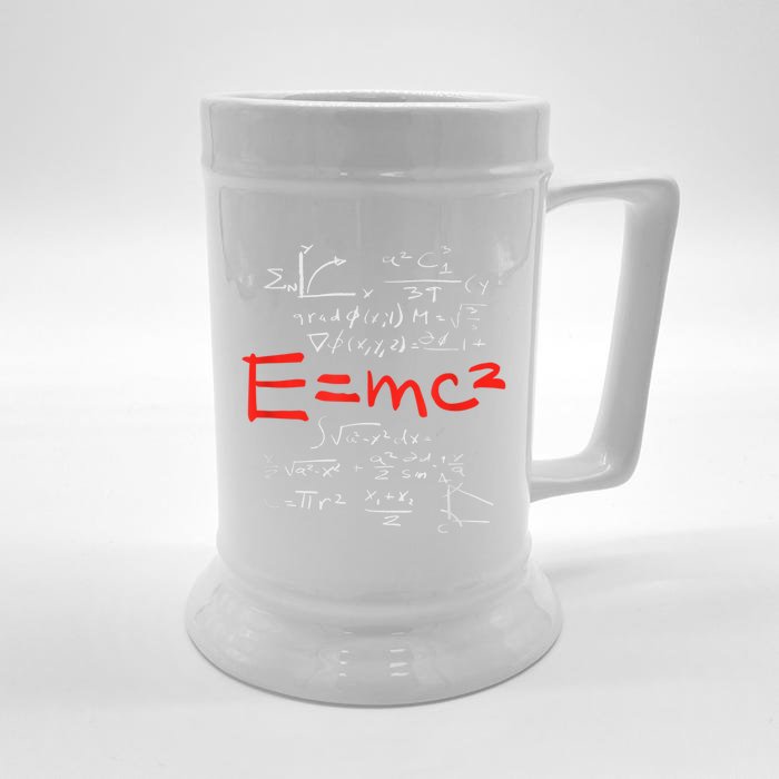 Relativity Theory E = Mc2 Theory Equation Physics Study Front & Back Beer Stein