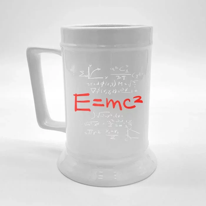 Relativity Theory E = Mc2 Theory Equation Physics Study Front & Back Beer Stein