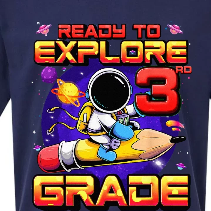 Ready To Explore 3rd Grade Astronaut Back To School Sueded Cloud Jersey T-Shirt