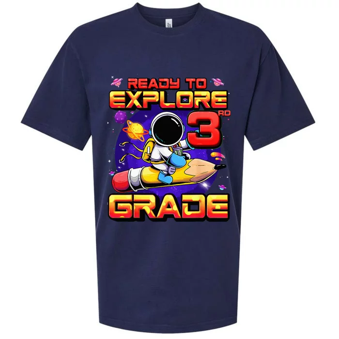 Ready To Explore 3rd Grade Astronaut Back To School Sueded Cloud Jersey T-Shirt