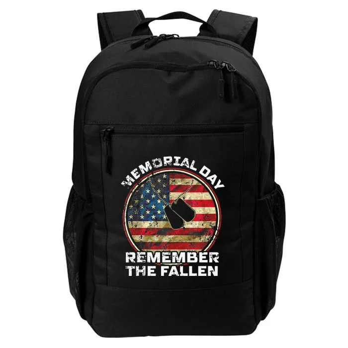 Remember The Fallen Veteran Military Happy Memorial Day Daily Commute Backpack