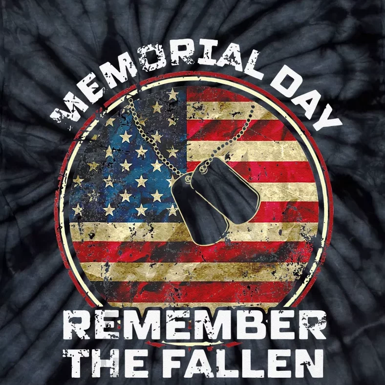 Remember The Fallen Veteran Military Happy Memorial Day Tie-Dye T-Shirt