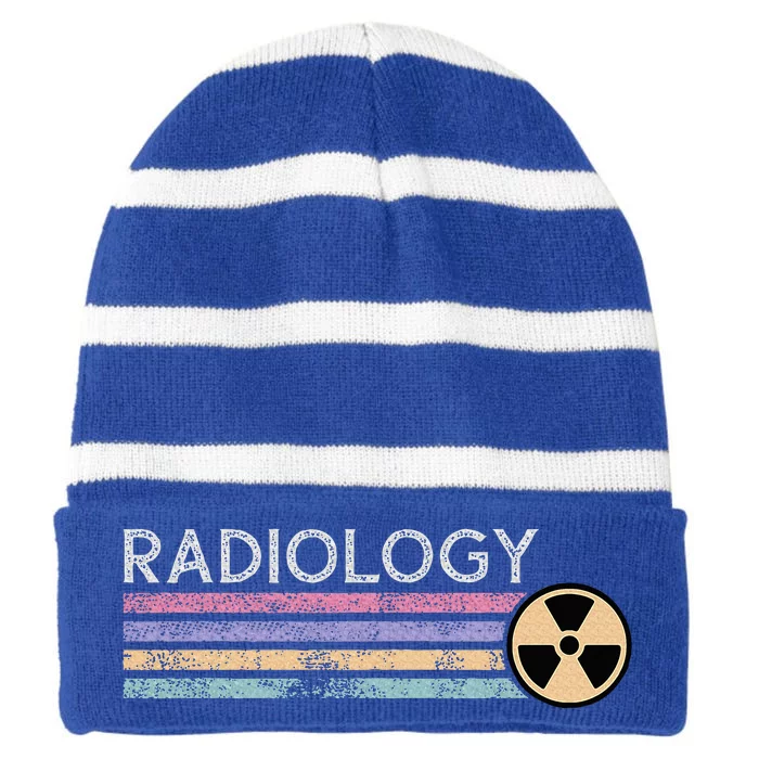 Radiology Tech Future Radiologist Xray Tech Skeleton Lovers Striped Beanie with Solid Band