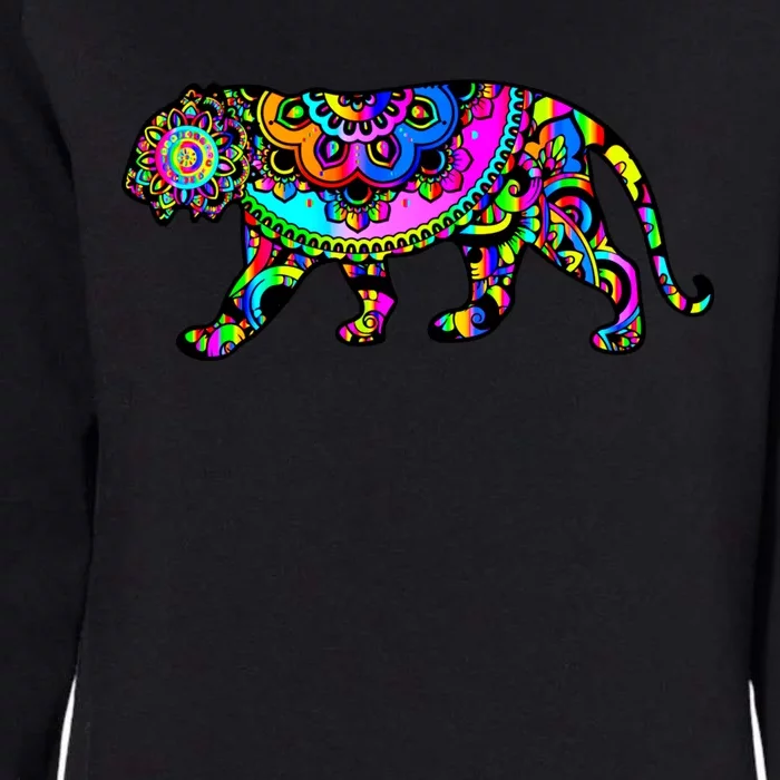 Rainbow Tiger Funny Gift Womens California Wash Sweatshirt