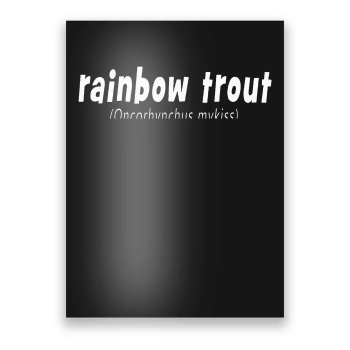 Rainbow Trout Fly Fishing With Scientific Name Poster