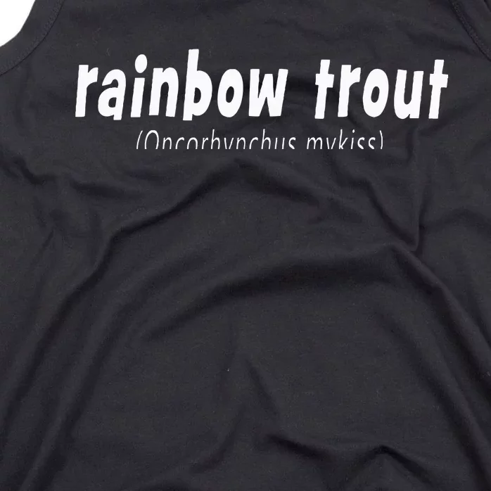 Rainbow Trout Fly Fishing With Scientific Name Tank Top