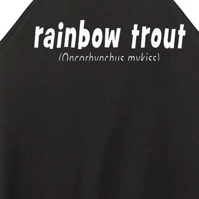 Rainbow Trout Fly Fishing With Scientific Name Women’s Perfect Tri Rocker Tank