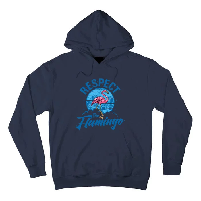 Respect The Flamingo, Funny Animal Tall Hoodie