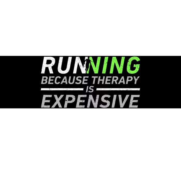 Running Therapy Funny Marathon Racer Runner Run Humor Outfit Bumper Sticker