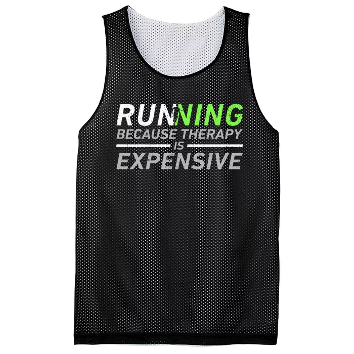 Running Therapy Funny Marathon Racer Runner Run Humor Outfit Mesh Reversible Basketball Jersey Tank