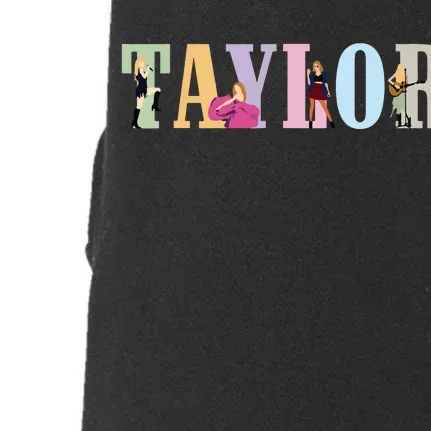 Retro Taylor First Name Personalized Groovy Birthday Girl Doggie 3-End Fleece Hoodie