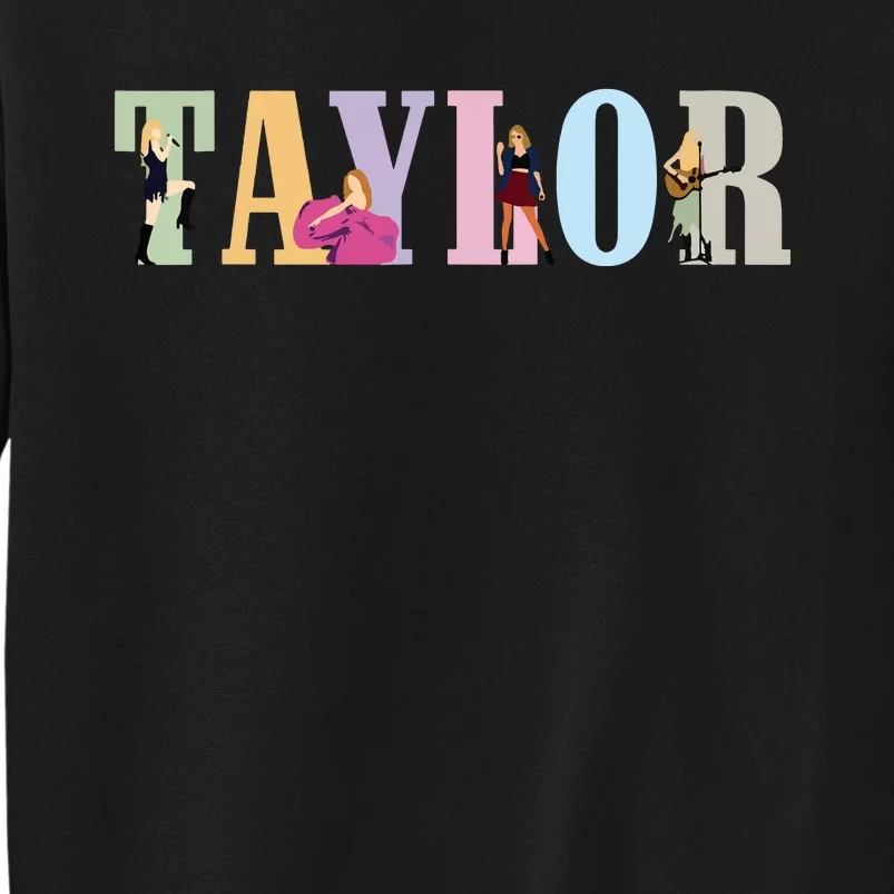 Retro Taylor First Name Personalized Groovy Birthday Girl Sweatshirt