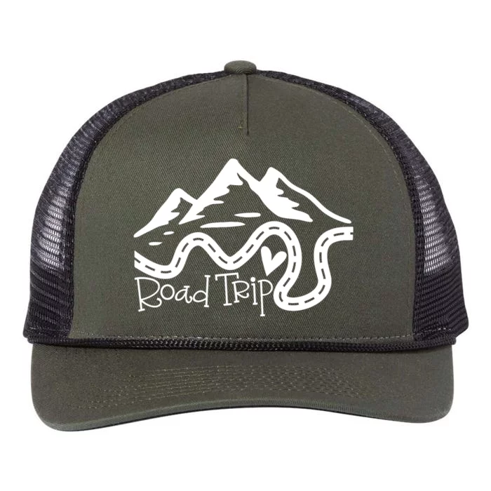 Road Trip Family Road Trip Family Matching Weekend Getaway Vacation Retro Rope Trucker Hat Cap