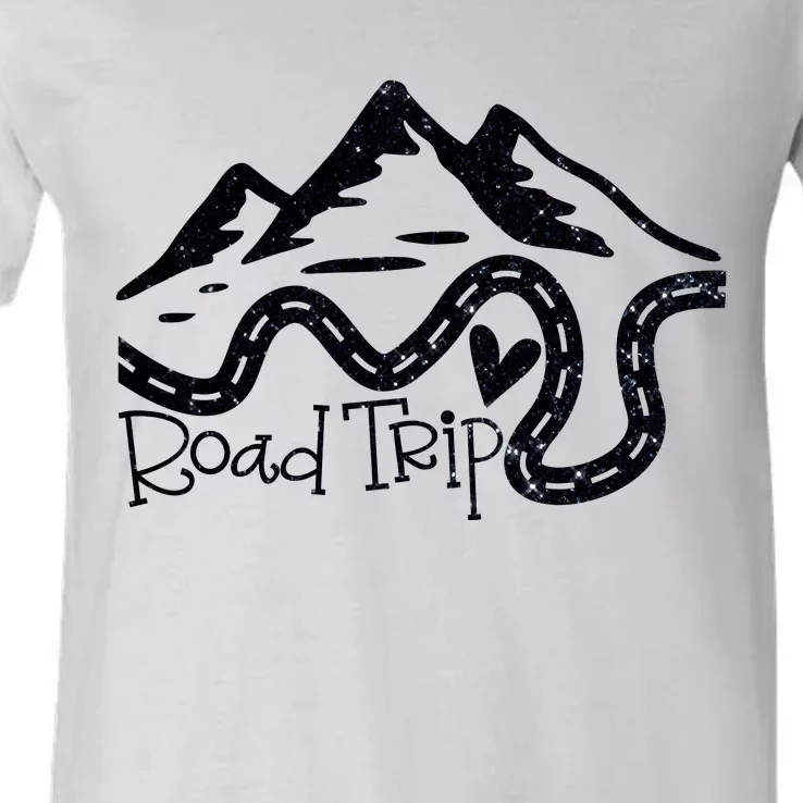 Road Trip Family Road Trip Family Matching Weekend Getaway Vacation V-Neck T-Shirt