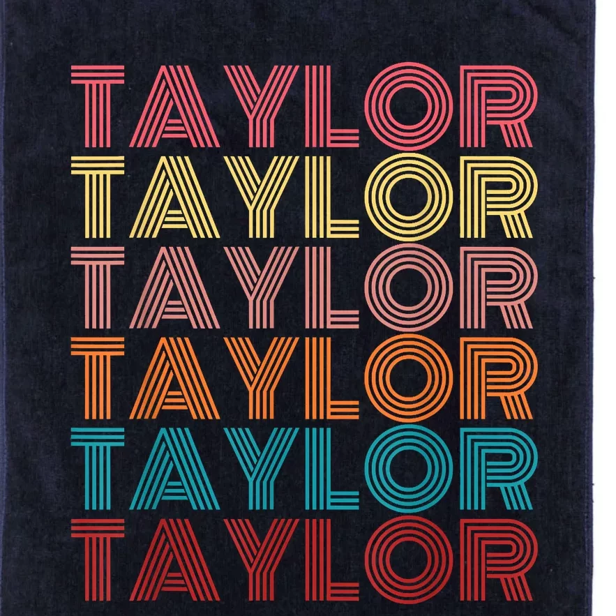 Retro Taylor First Name Personalized Taylor Platinum Collection Golf Towel