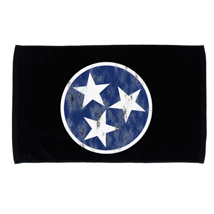 Retro Tennessee Flag Star Logo Volunteer State Nashville TN Microfiber Hand Towel