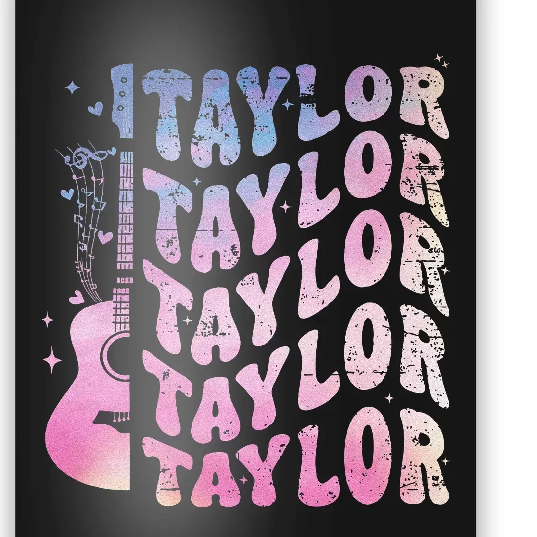 Retro Taylor First Name Retro Taylor Personalized Name Poster