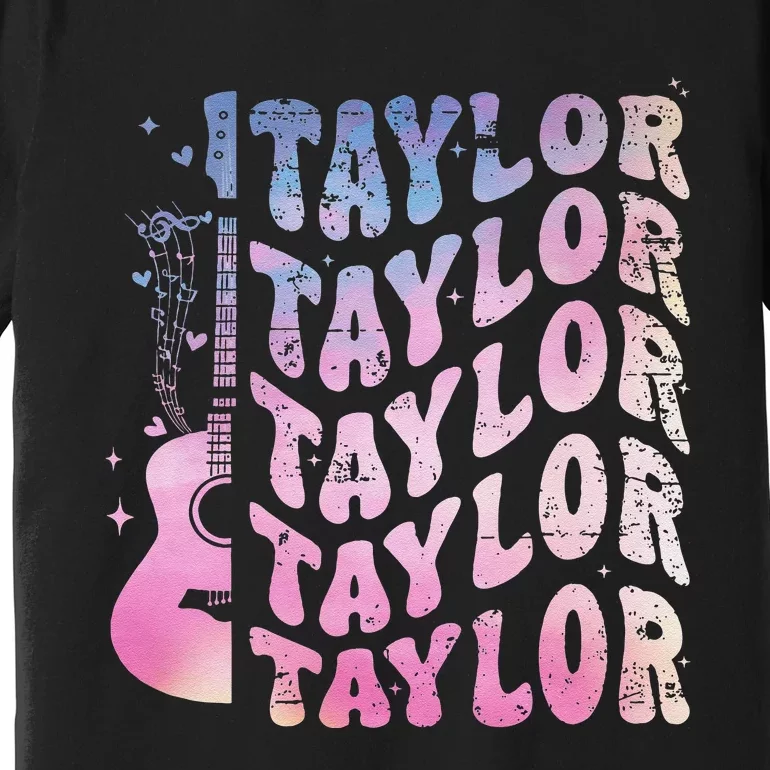 Retro Taylor First Name Retro Taylor Personalized Name Premium T-Shirt