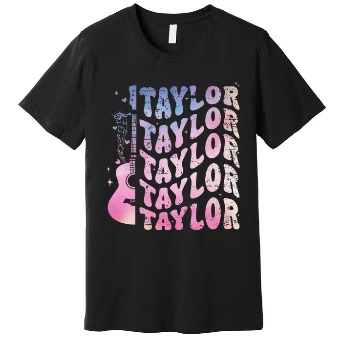 Retro Taylor First Name Retro Taylor Personalized Name Premium T-Shirt