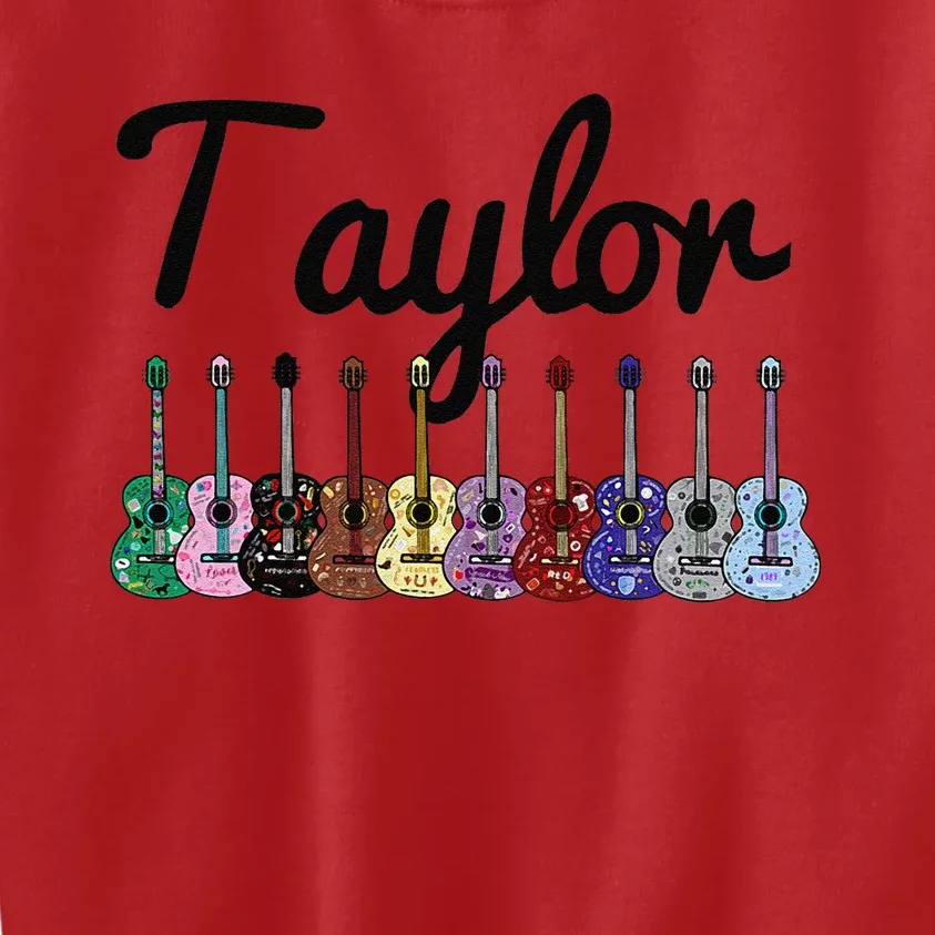 Retro Taylor First Name Personalized Groovy Birthday Kids Sweatshirt