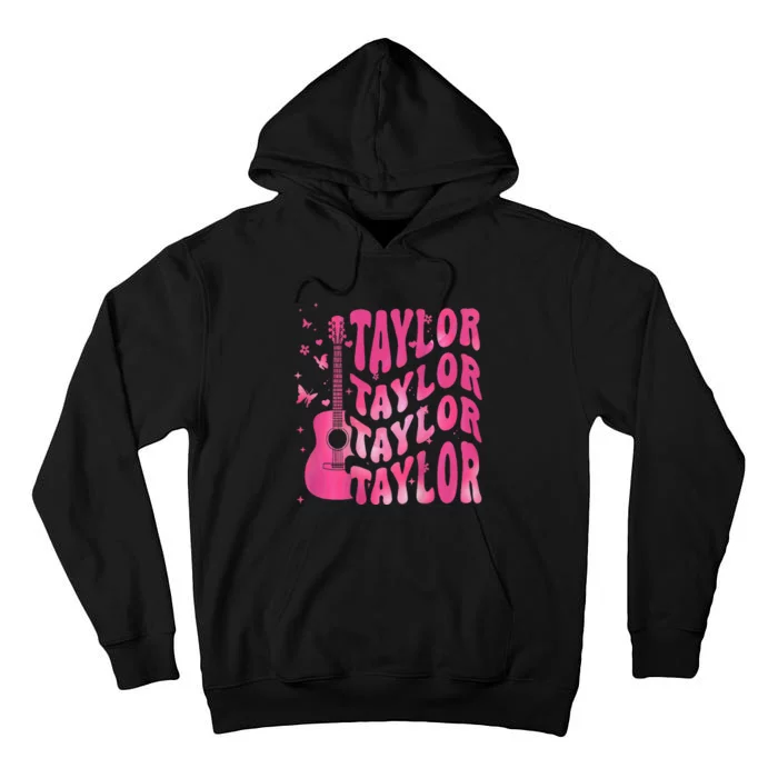 Retro Taylor First Name Personalized Groovy 80S 2 Side Tall Hoodie