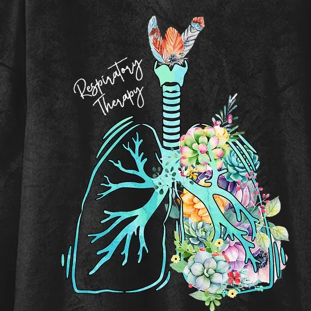 Respiratory Therapy Flower Lung Respiratory Therapist Hooded Wearable Blanket