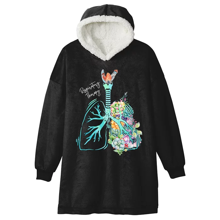 Respiratory Therapy Flower Lung Respiratory Therapist Hooded Wearable Blanket