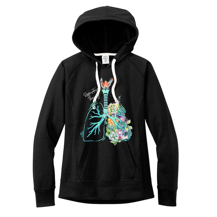 Respiratory Therapy Flower Lung Respiratory Therapist Women's Fleece Hoodie