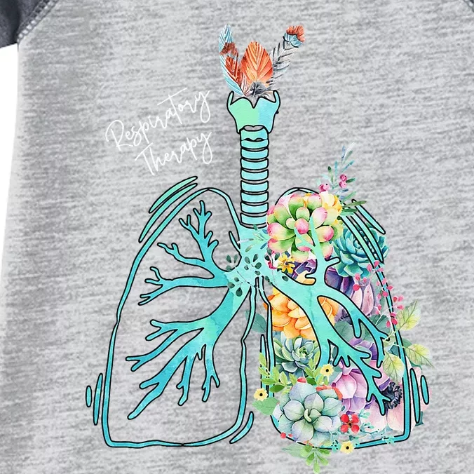 Respiratory Therapy Flower Lung Respiratory Therapist Infant Baby Jersey Bodysuit