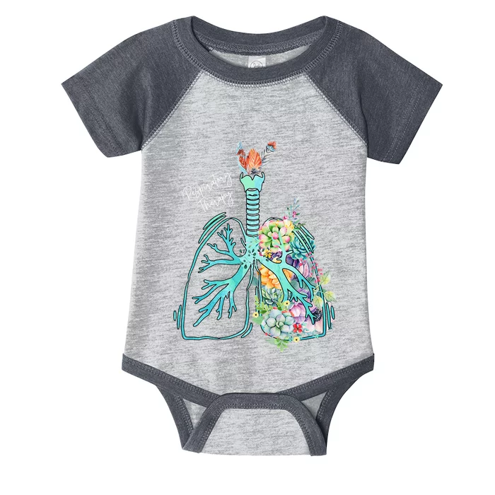 Respiratory Therapy Flower Lung Respiratory Therapist Infant Baby Jersey Bodysuit