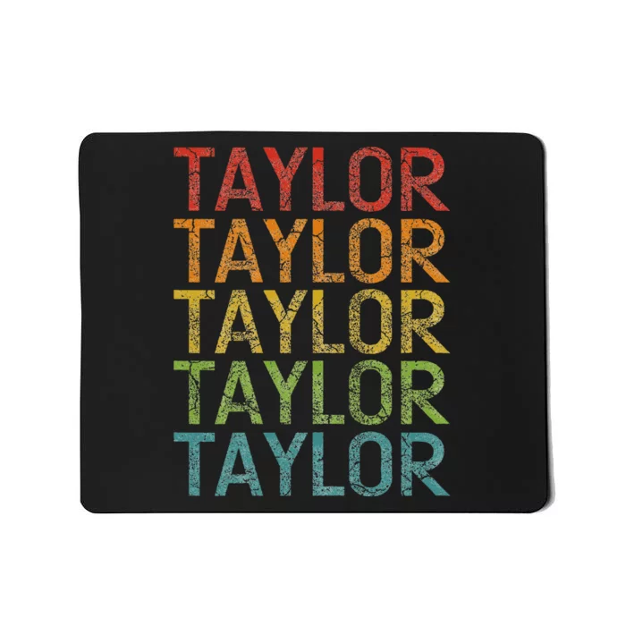 Retro T.AYLOR First Name Personalized Mousepad