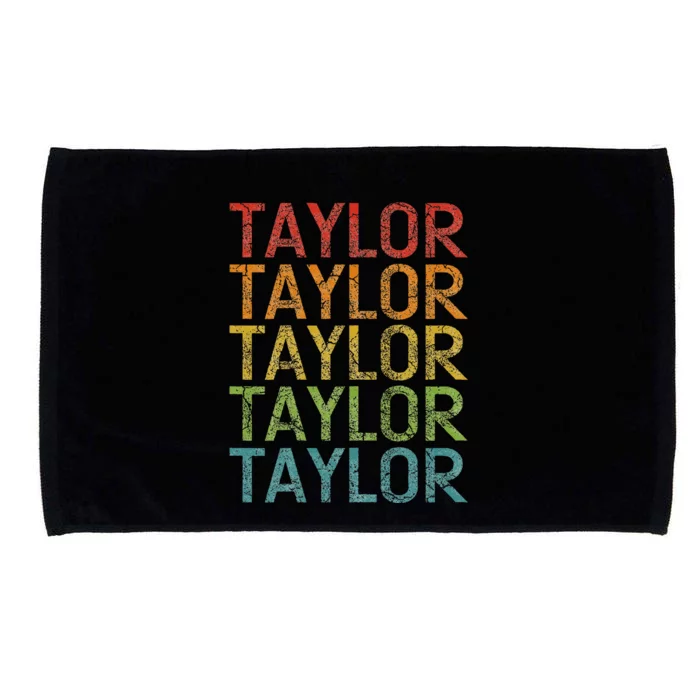 Retro T.AYLOR First Name Personalized Microfiber Hand Towel