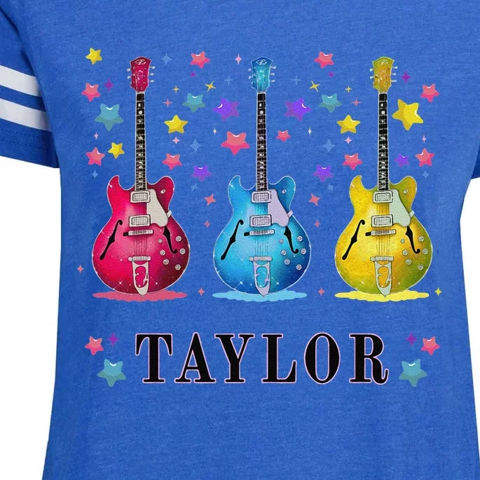 Retro Taylor First Groovy 80s Enza Ladies Jersey Football T-Shirt