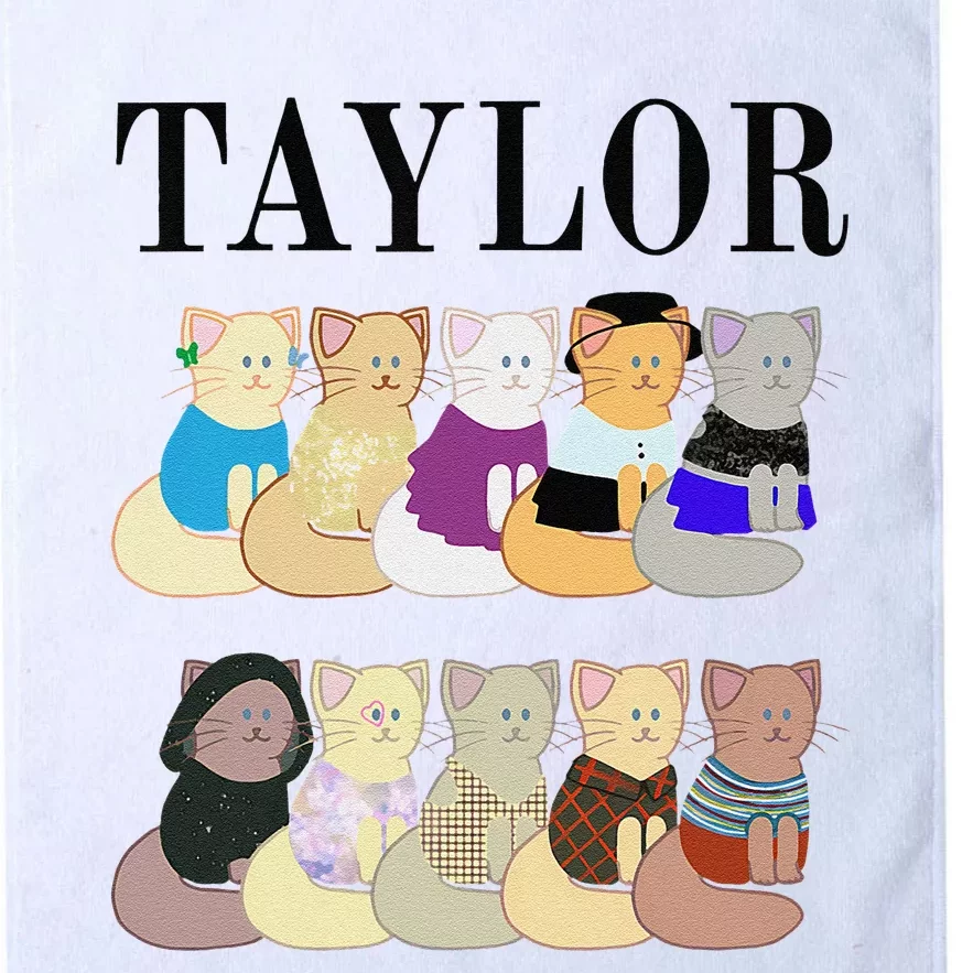 Retro Taylor First Name Personalized Name Groovy Platinum Collection Golf Towel