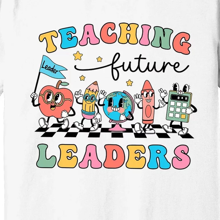 Retro Teaching Future Leaders Teacher Back To School Premium T-Shirt