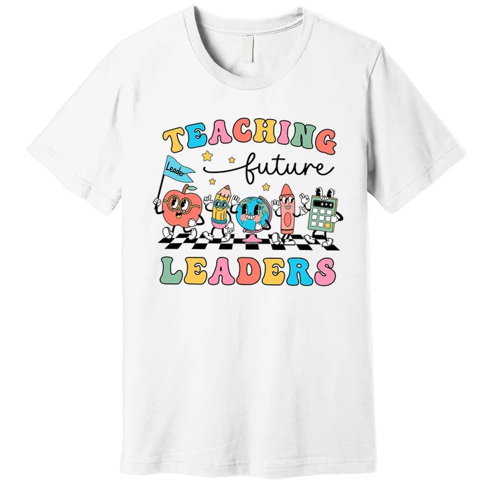 Retro Teaching Future Leaders Teacher Back To School Premium T-Shirt