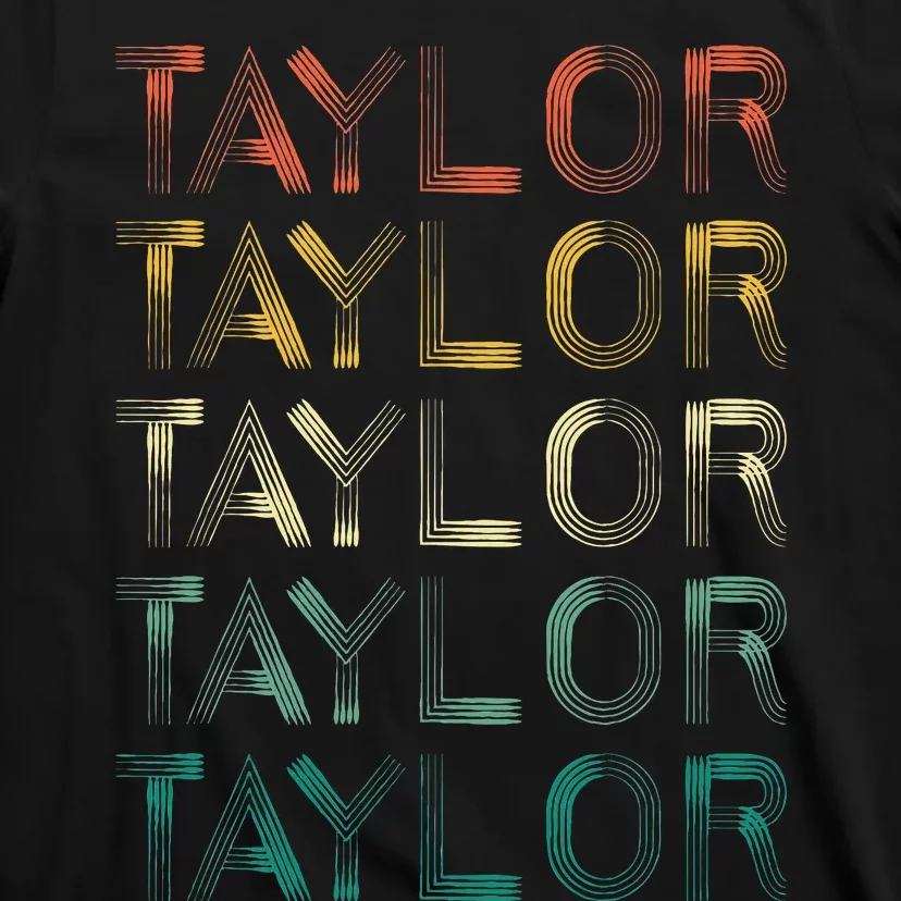 Retro T.AYLOR First Name Personalized T-Shirt