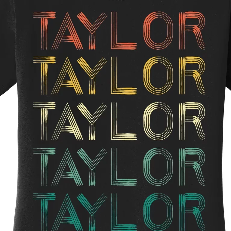 Retro T.AYLOR First Name Personalized Women's T-Shirt