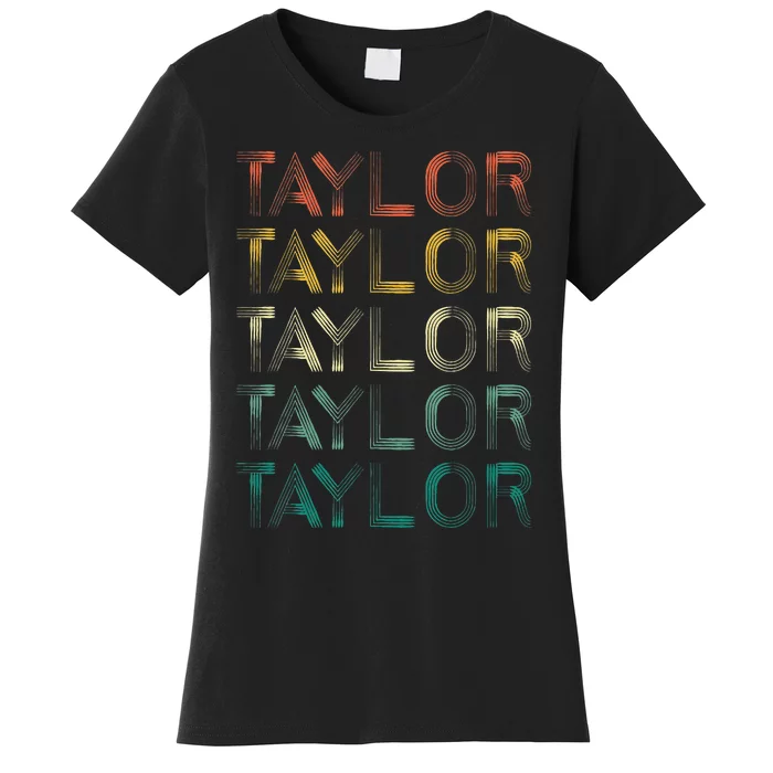 Retro T.AYLOR First Name Personalized Women's T-Shirt