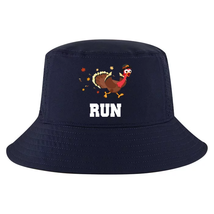 Run Turkey Funny Thanksgiving Cool Comfort Performance Bucket Hat