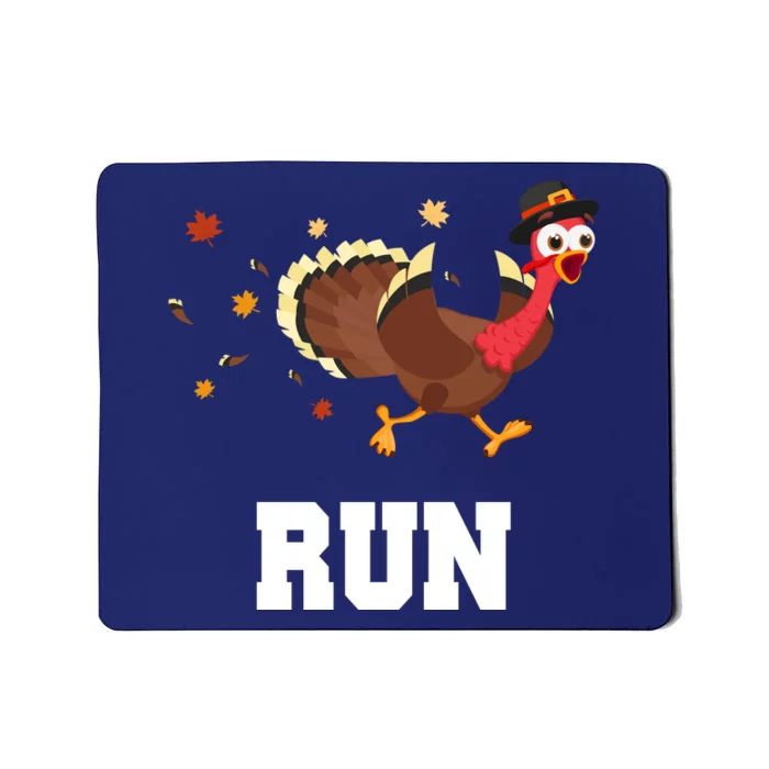 Run Turkey Funny Thanksgiving Mousepad