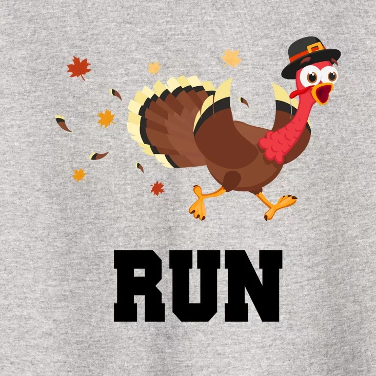 Run Turkey Funny Thanksgiving Toddler T-Shirt