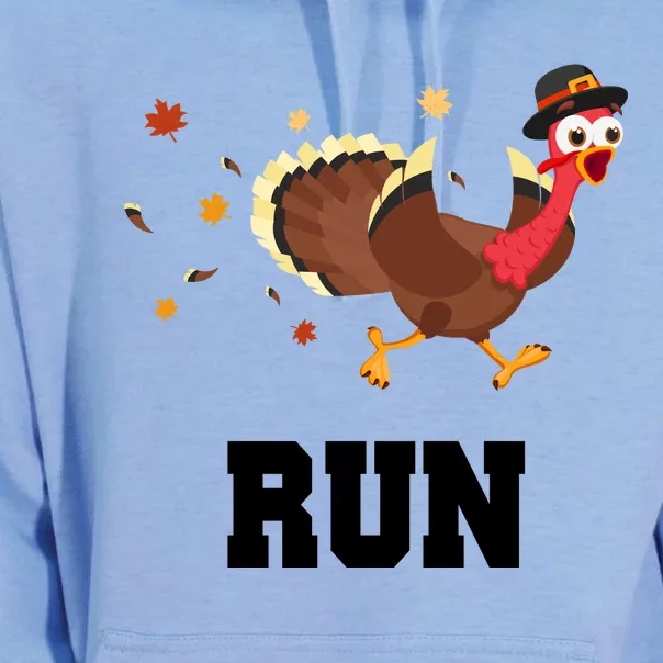 Run Turkey Funny Thanksgiving Unisex Surf Hoodie