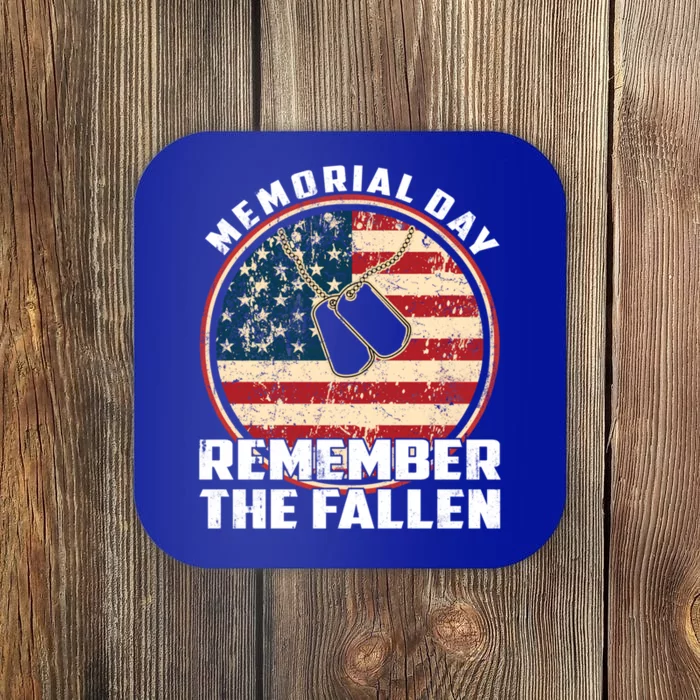 Remember The Fallen Veteran Military Happy Memorial Day Gift Coaster