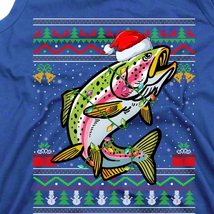 Rainbow Trout Fish Lover Santa Ugly Rainbow Trout Christmas Meaningful Gift Tank Top