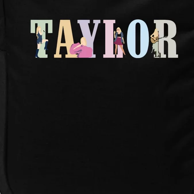 Retro Taylor First Name Personalized Groovy Birthday Girl Impact Tech Backpack