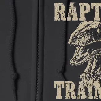 Raptor Trainer Funny Dinosaur Lover Halloween Costume Full Zip Hoodie