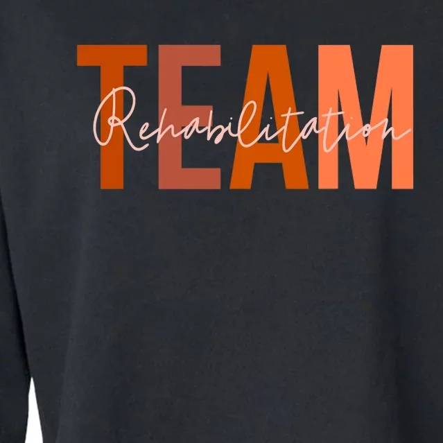 Rehab Team For Rehabilitation Matching Therapy Month Cropped Pullover Crew