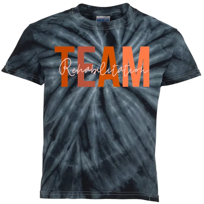 Rehab Team For Rehabilitation Matching Therapy Month Kids Tie-Dye T-Shirt