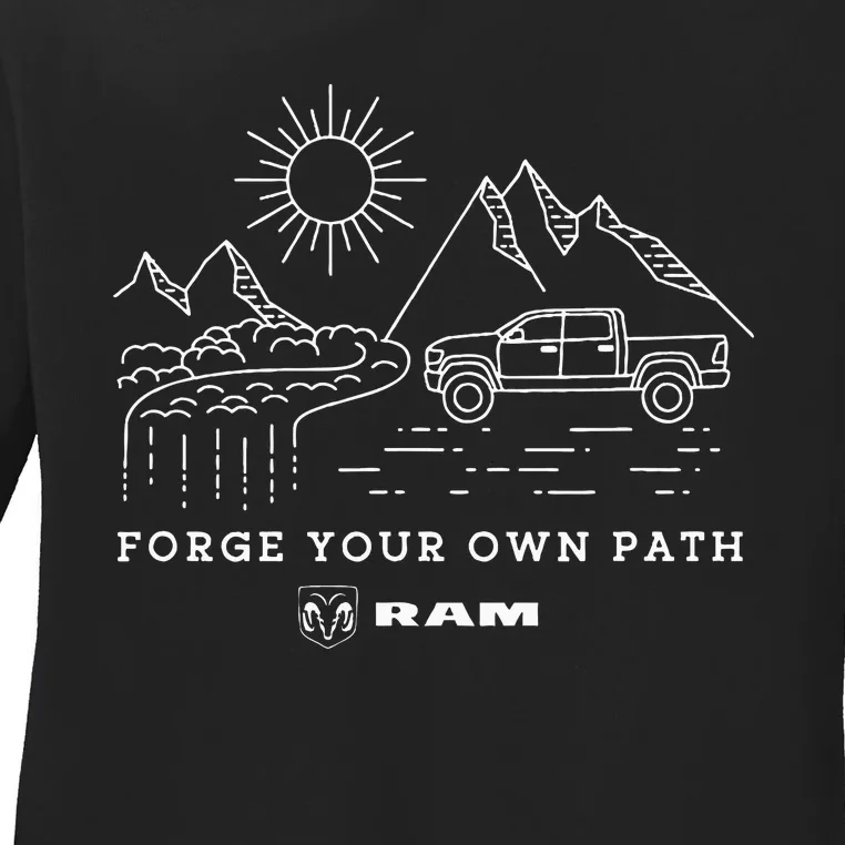 Ram Trucks Forge Your Own Path Ladies Long Sleeve Shirt